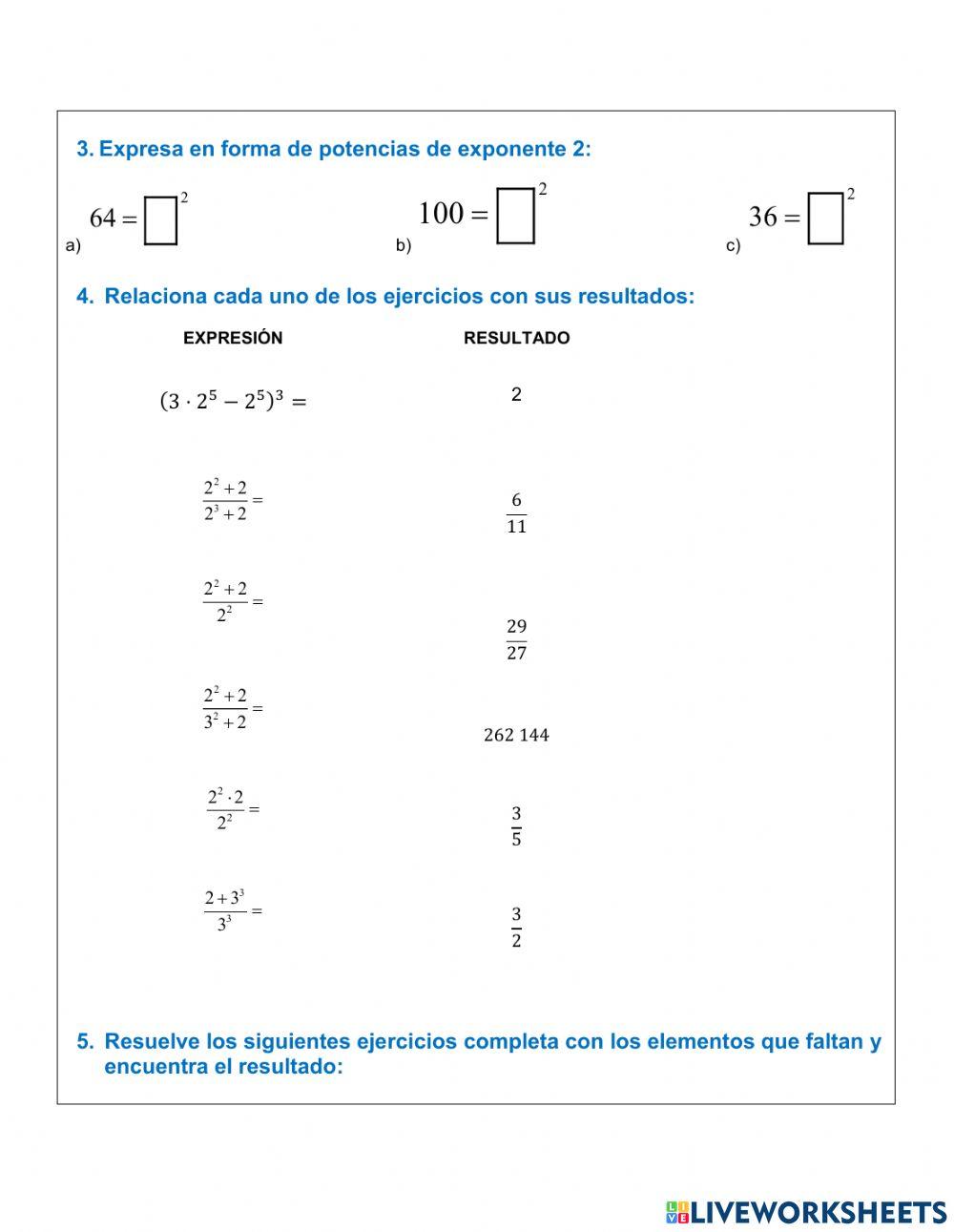Propiedades de la Potenciación