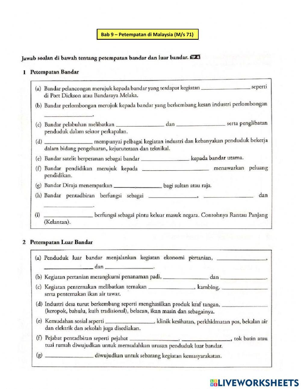 Bab9 (T1) Petempatan di Malaysia M-s 68-71