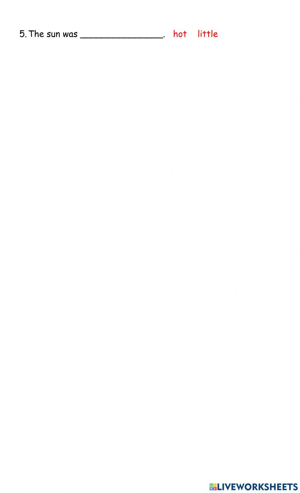 Reading Comprehension passage short o