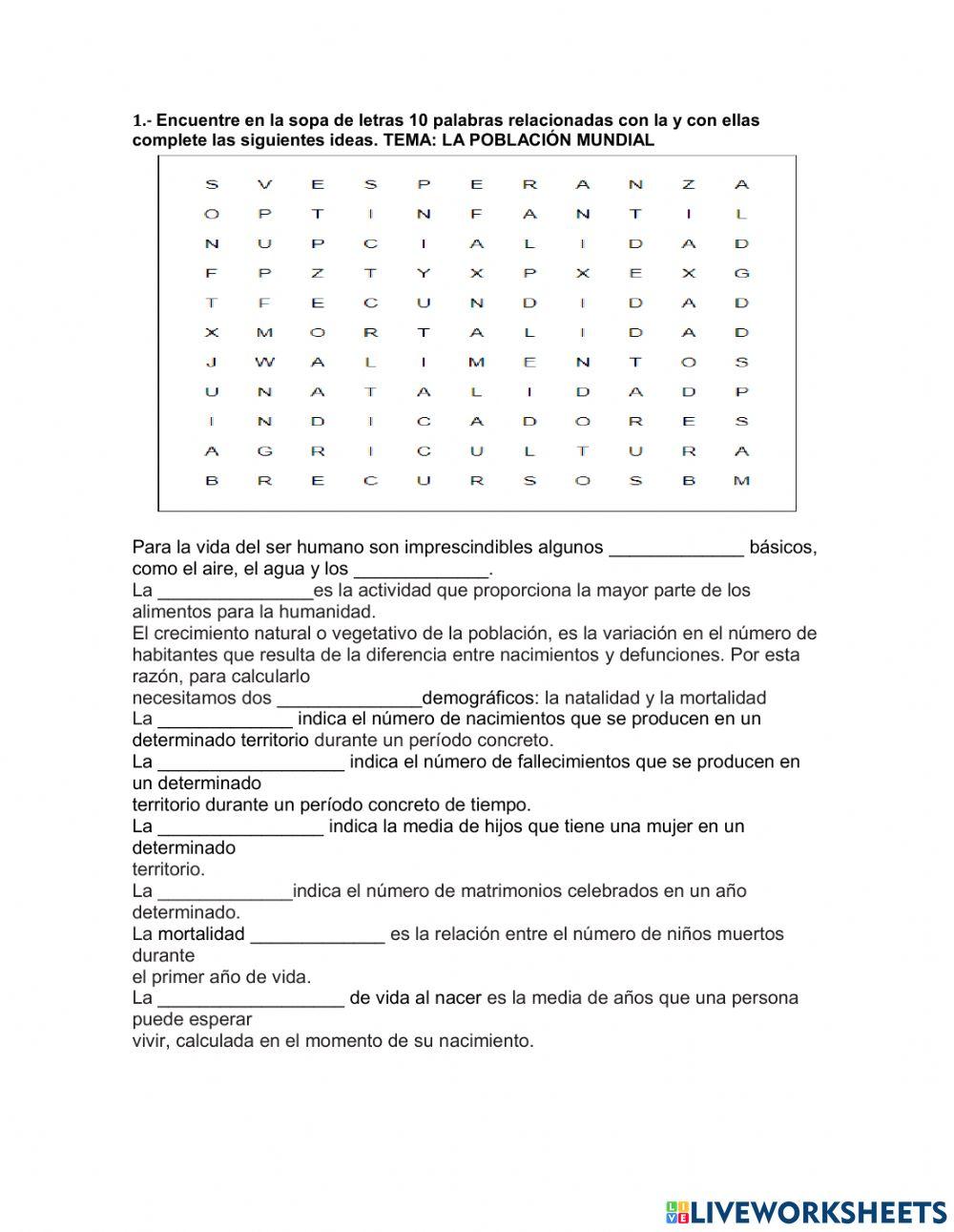 La población mundial
