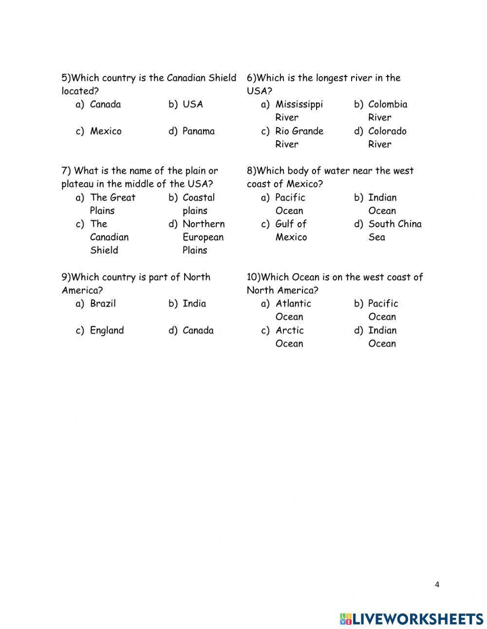 North America: What do you know?