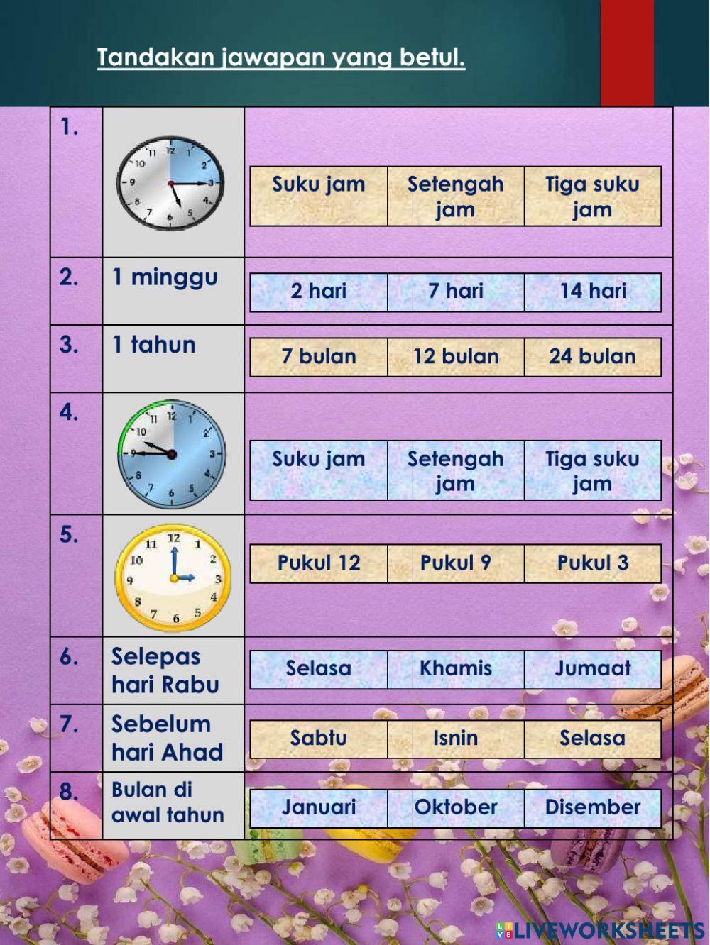 Matematik tahun 1