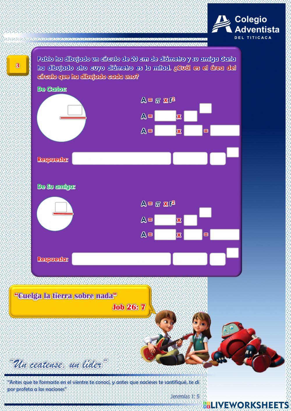 Área de un círculo