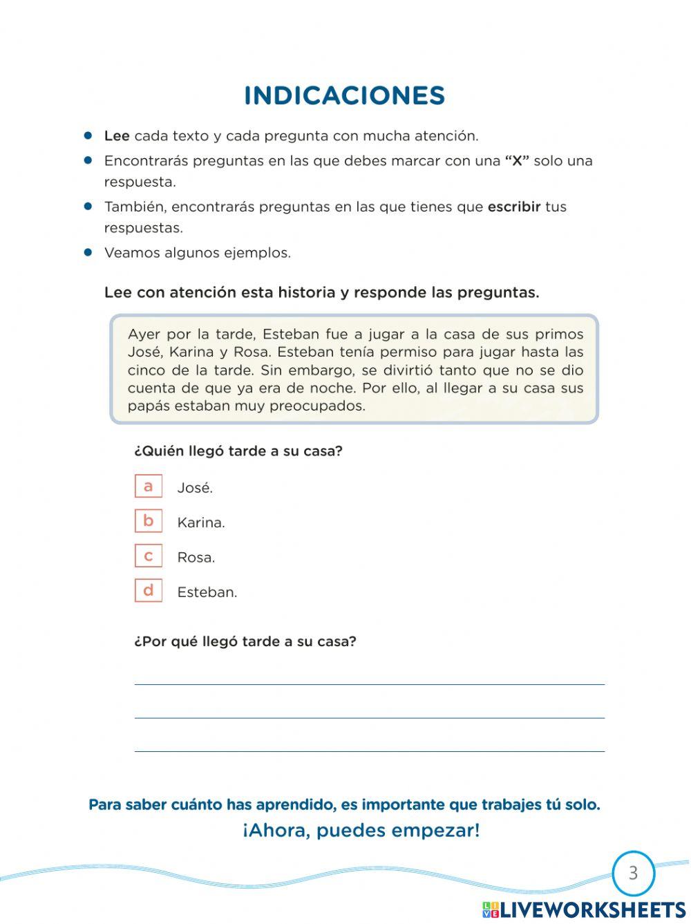 Clasificar preguntas según capacidades