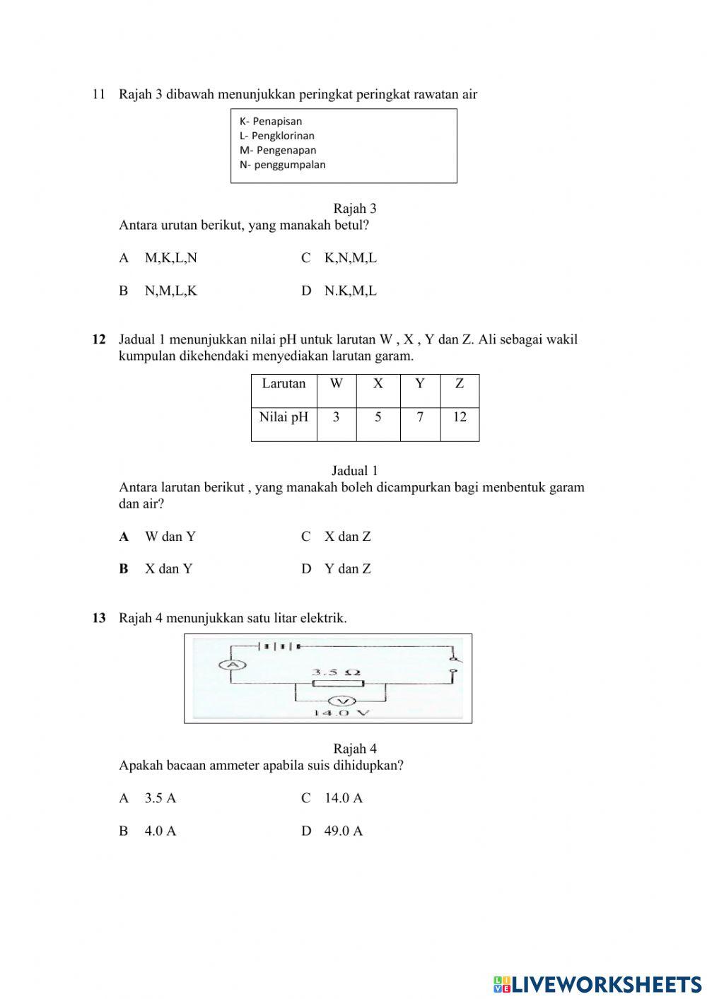Pentaksiran sains tingkatan 2
