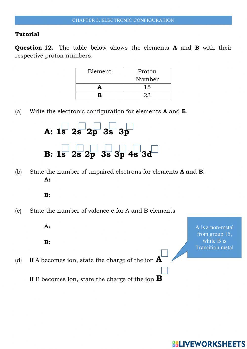 Question 12 Tutorial Chapter 5