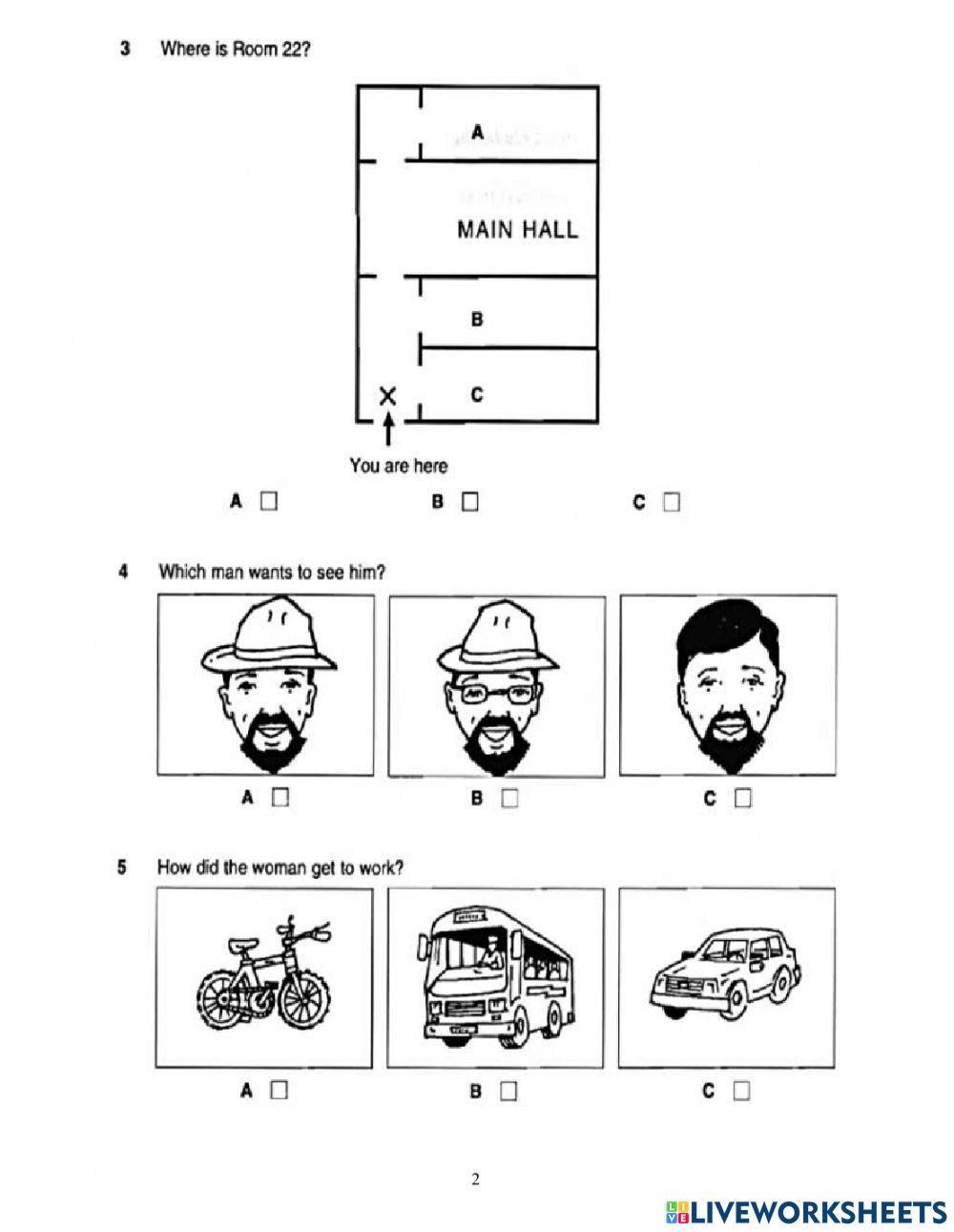 Exercise 1- LISTENING Test 1
