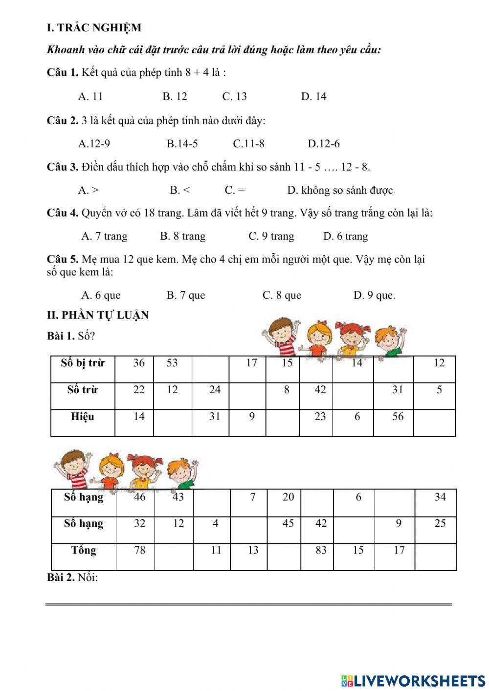 Toán Lớp 2 CTST Tuần 9