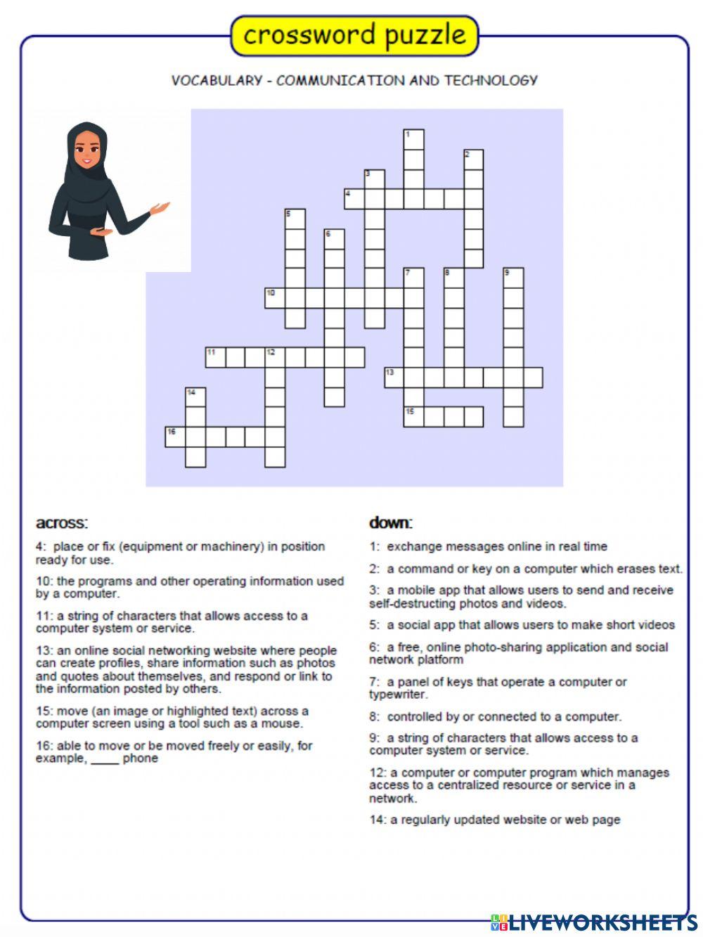 NCER Vocabulary 1: Crossword Puzzle