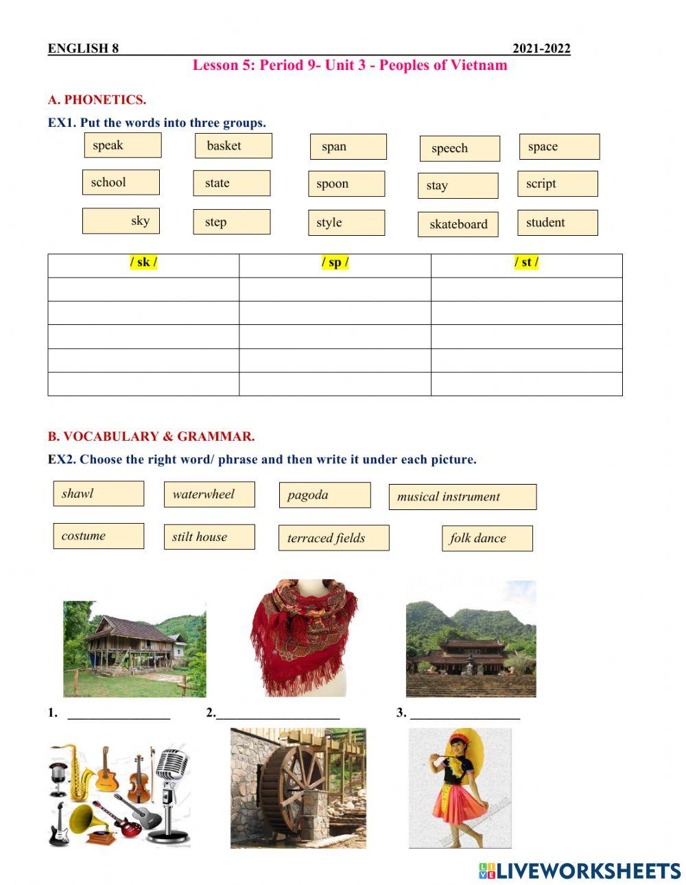 E8- lesson 5 peoples of vietnam