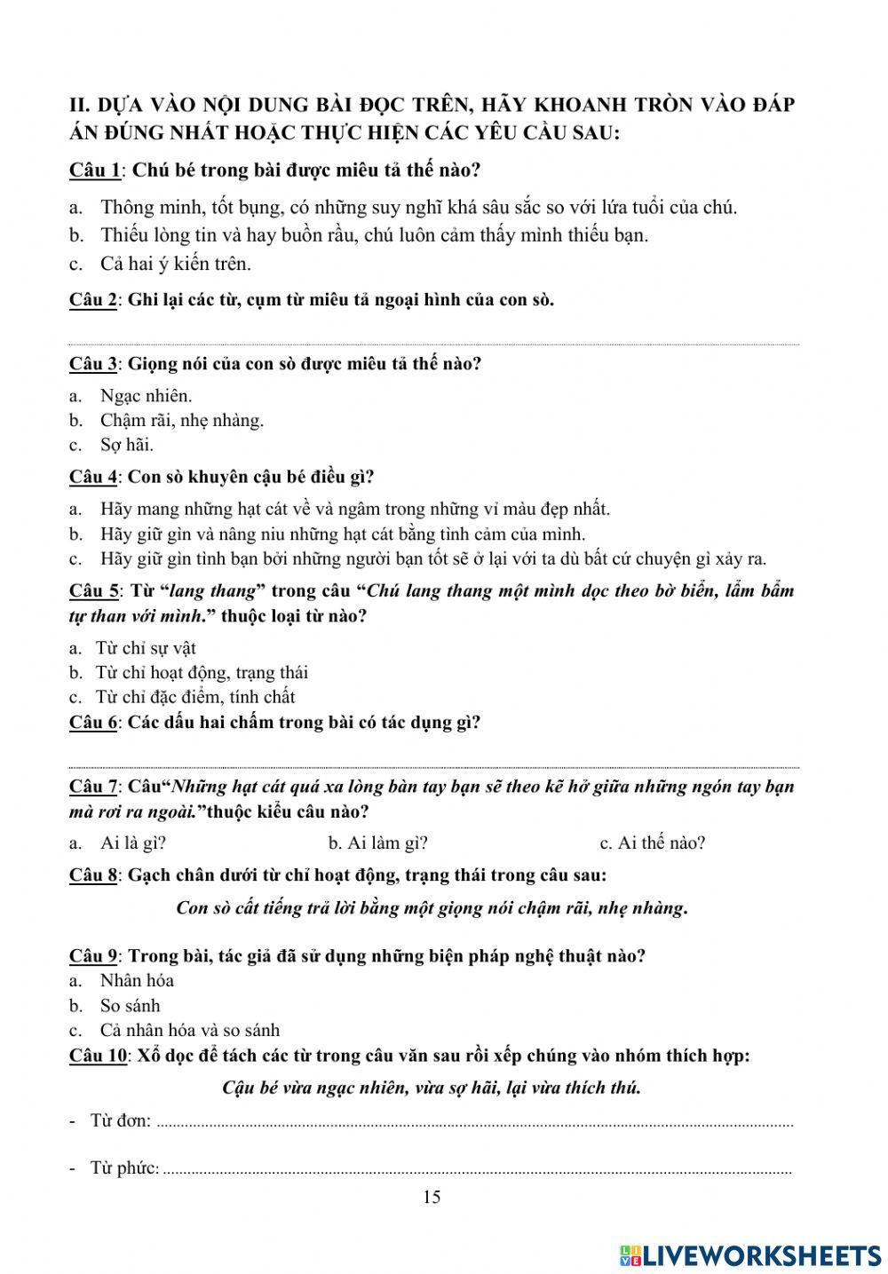 BTCT4 Tiếng Việt tuần 5