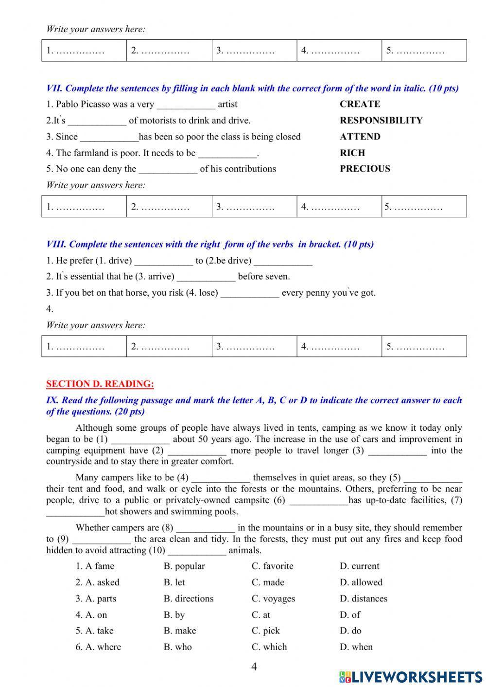 Đề chọn HSG cấp trường 2021-2022