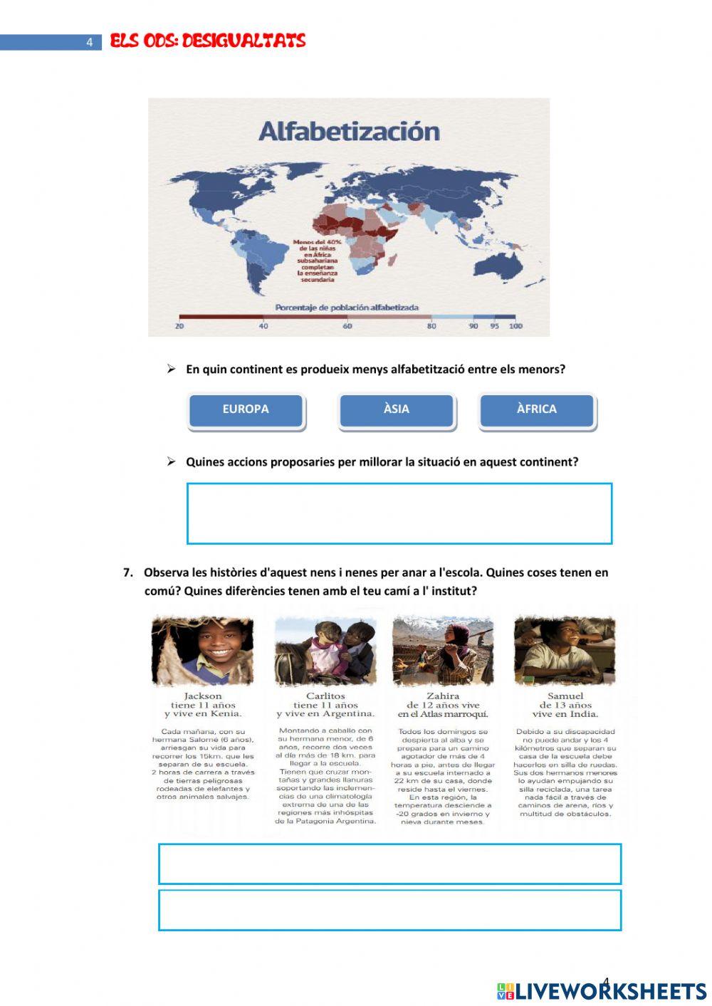 Els ods - desigualtats
