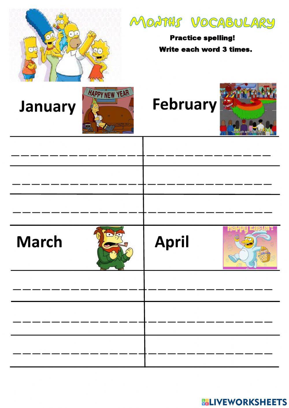 Months of the year