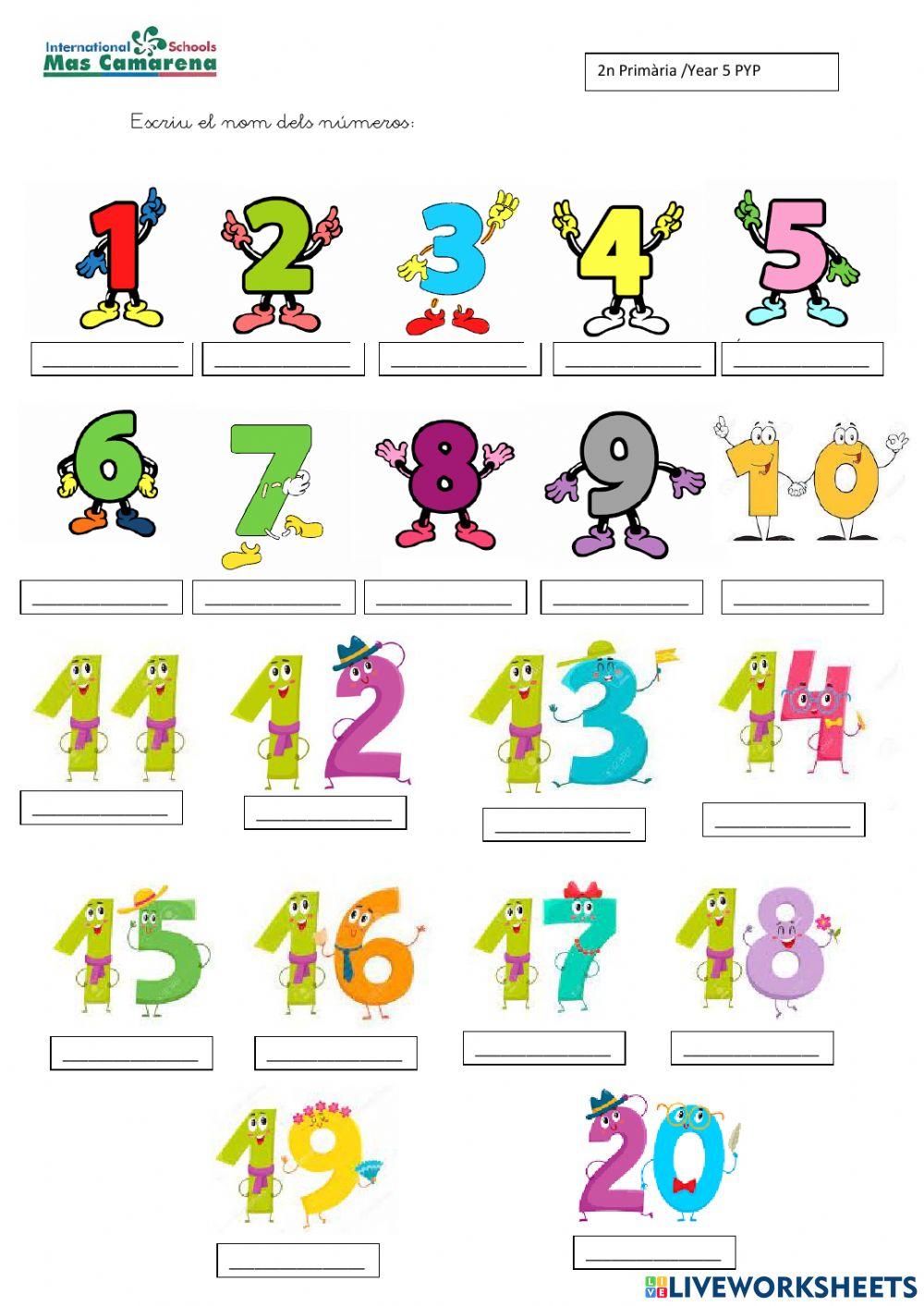 Els números en Valencià