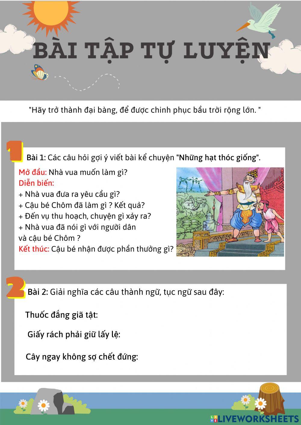 Gợi ý TLV + bài tập