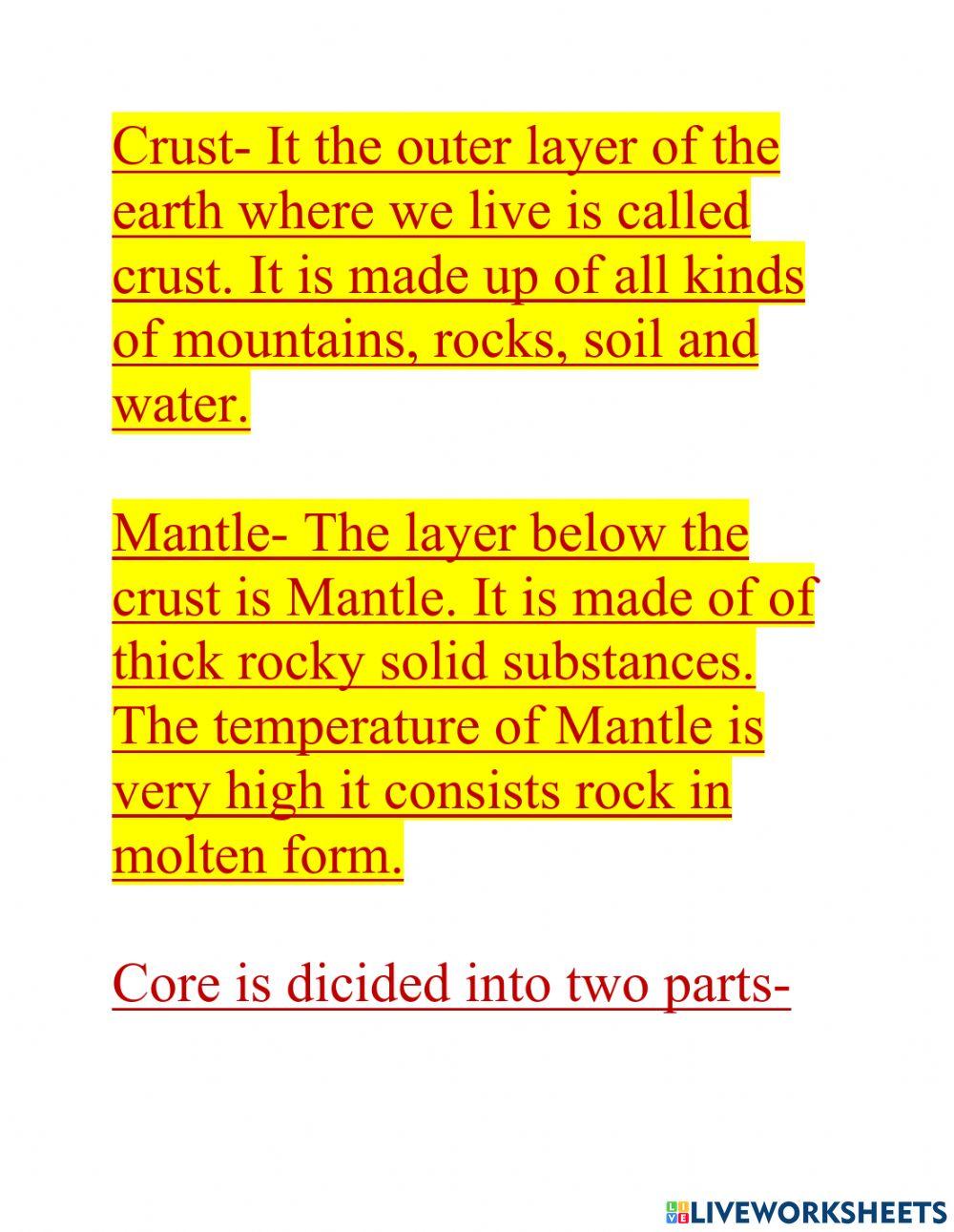Internal structure of Earth