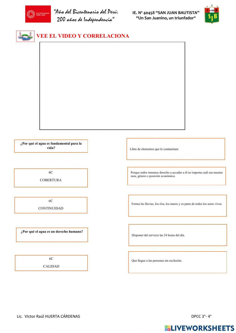 EVALUACIÓN:Proponemos soluciones creativas para el uso sostenible del agua