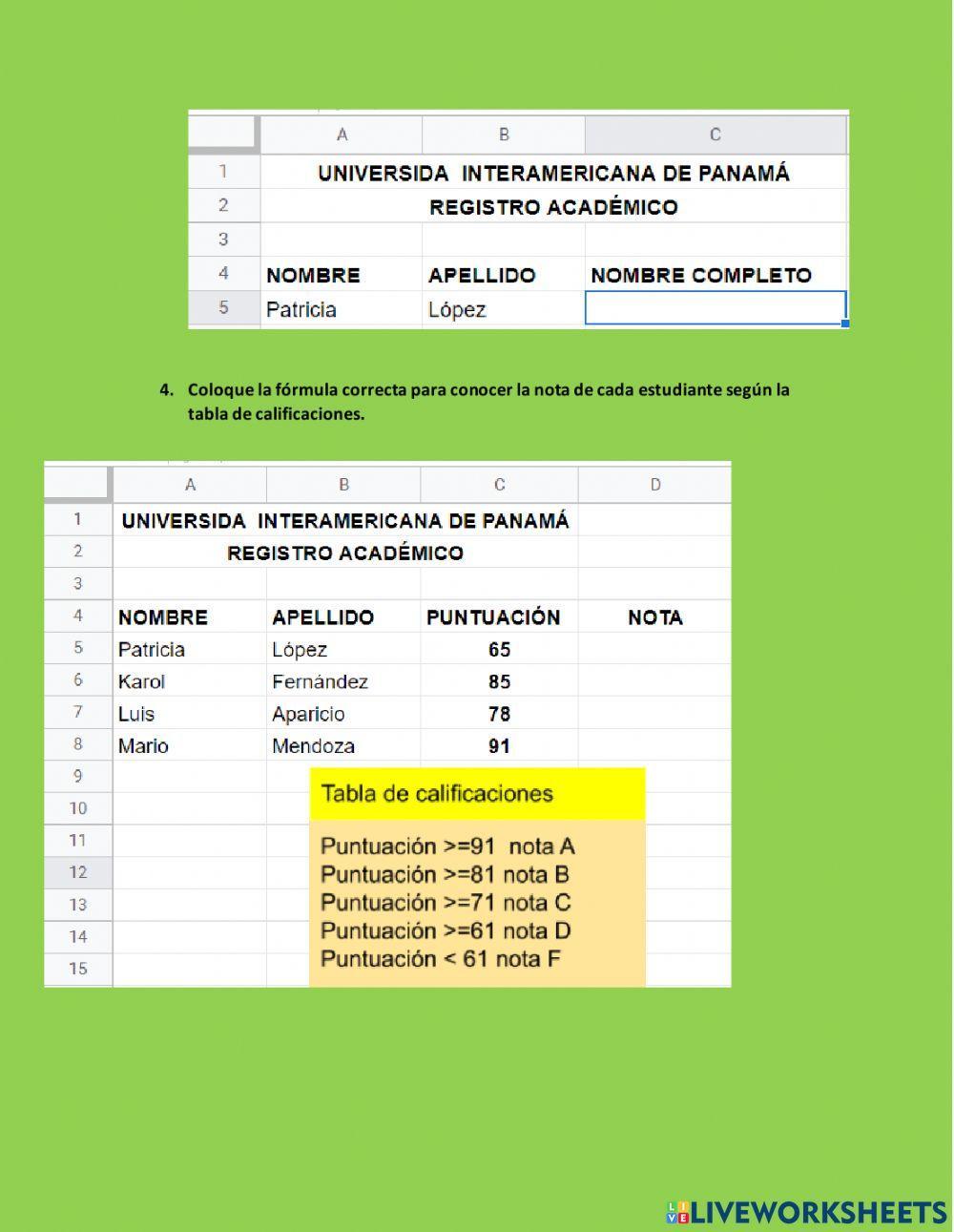 Hojas de cálculo de Google