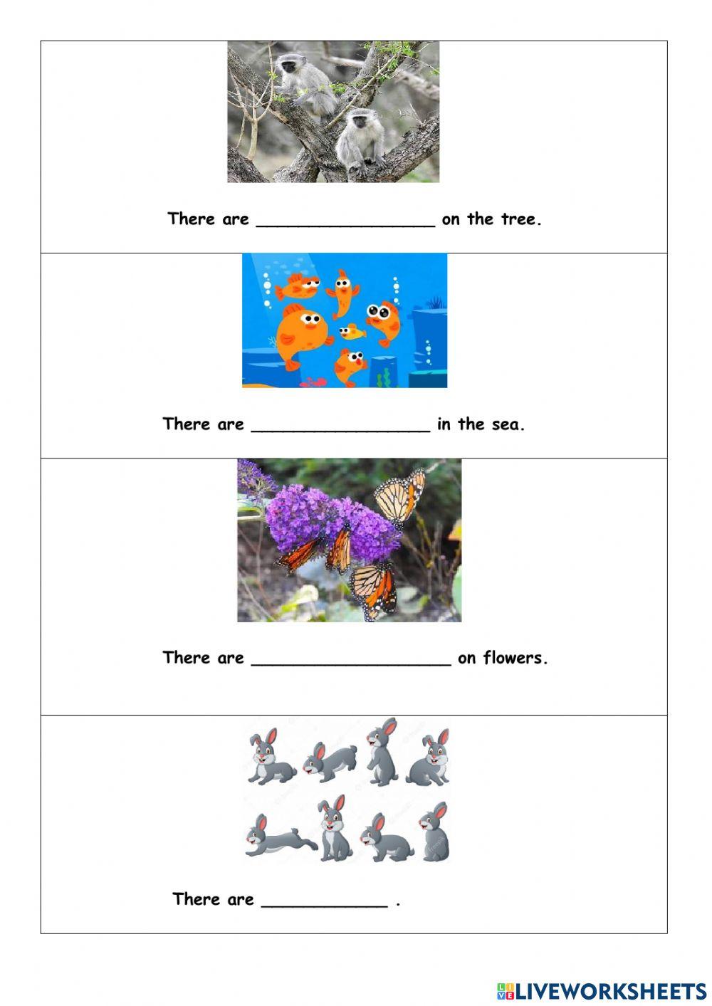 Numbers of animals Numbers of animals