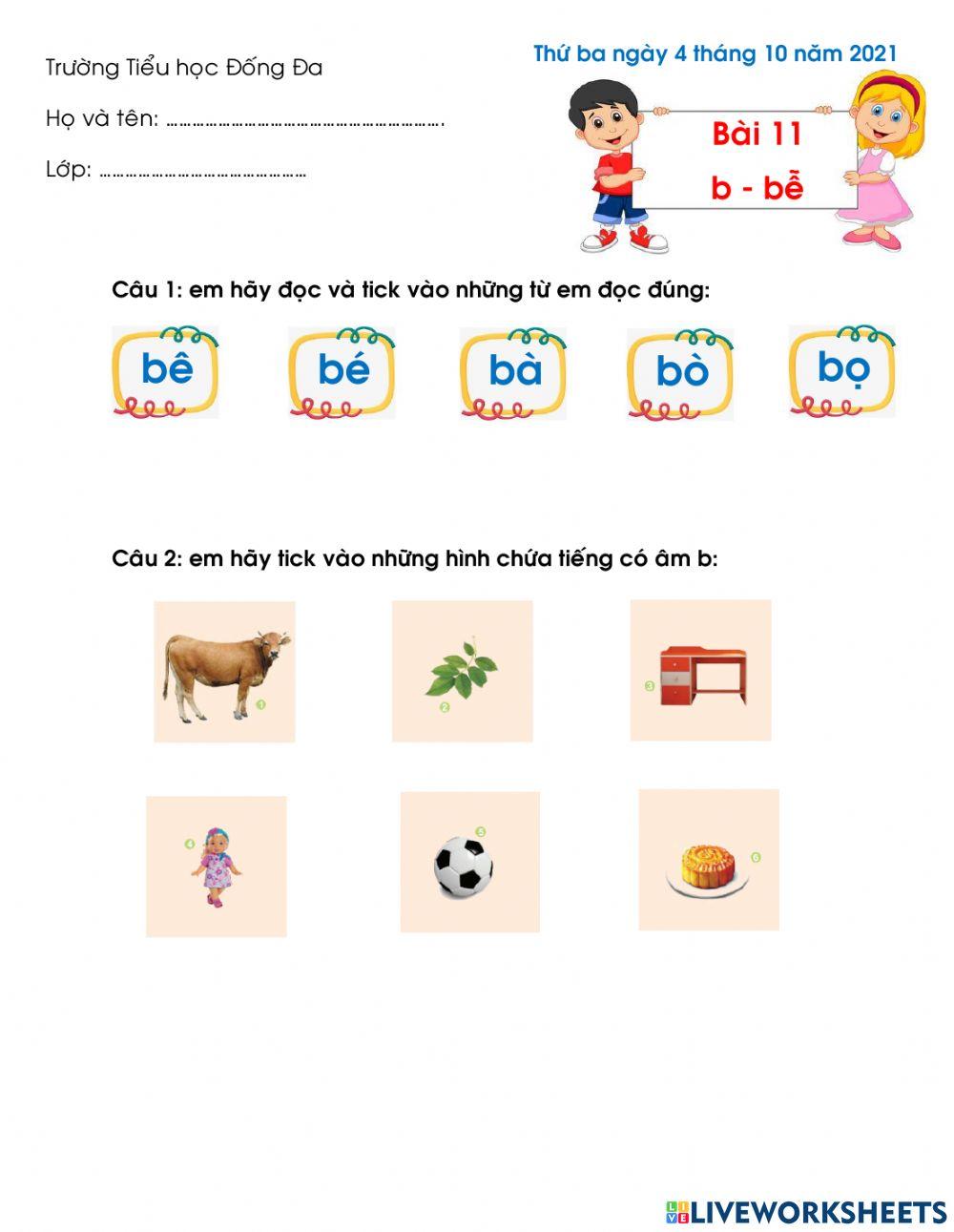 Bài 11 b ê