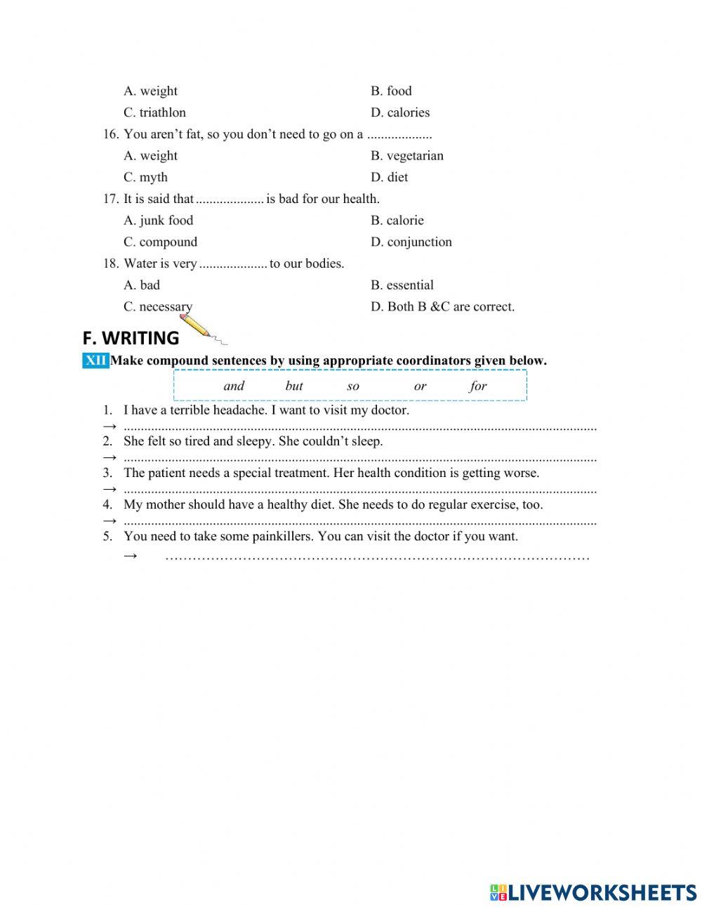 Unit 2: Health (Vocabulary)