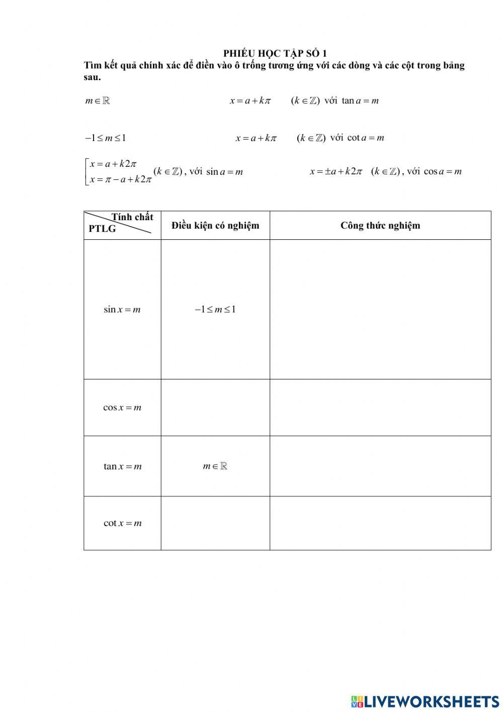 Phương trình lượng giác