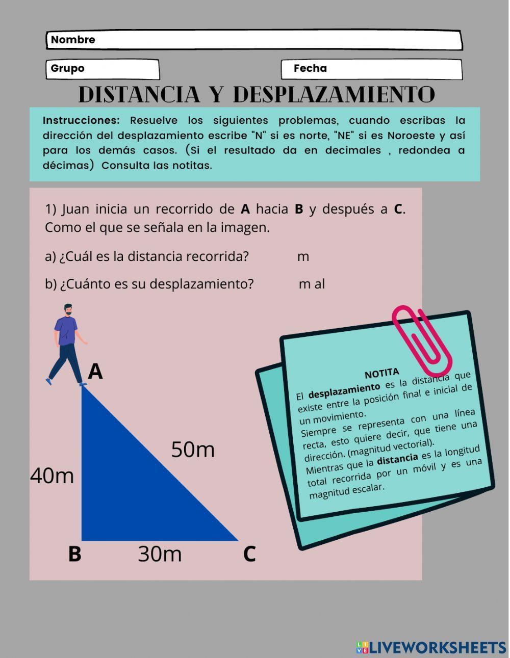 Distancia y desplazamiento