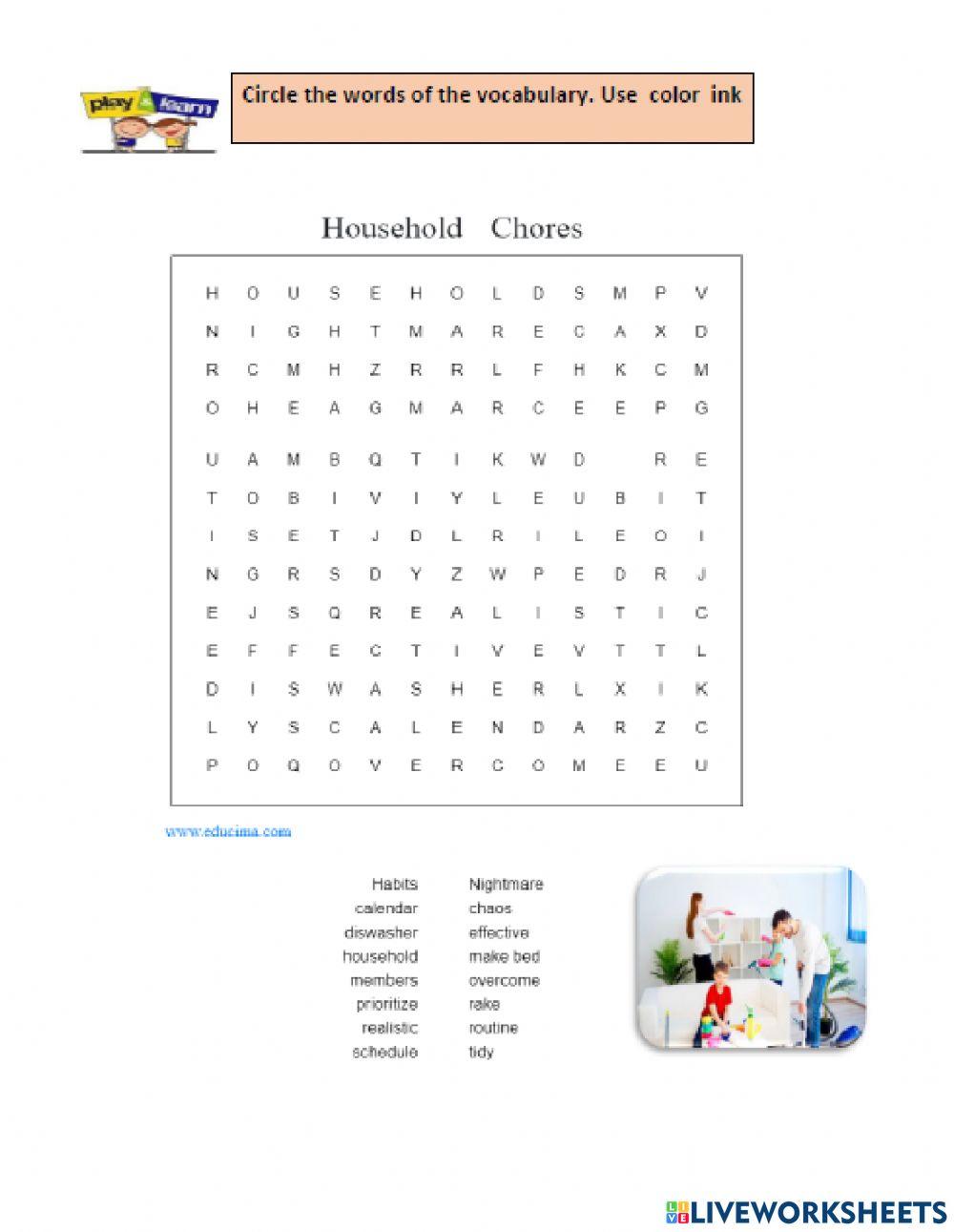 House holdshores word search