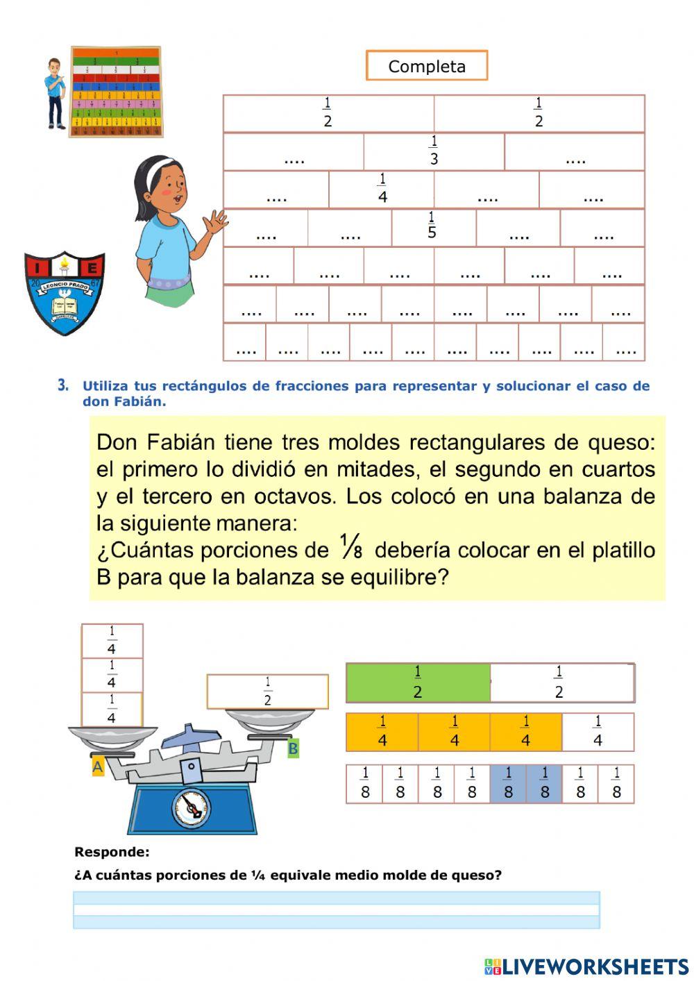 Usamos la balanza para establecer equivalencias
