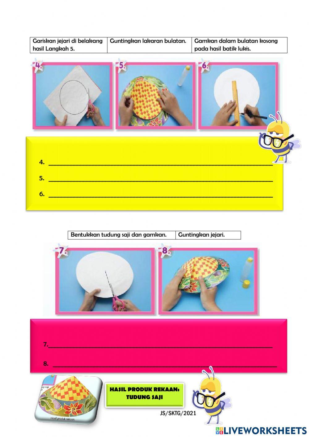 Gabungan batik lukis dan anyaman-tudung saji