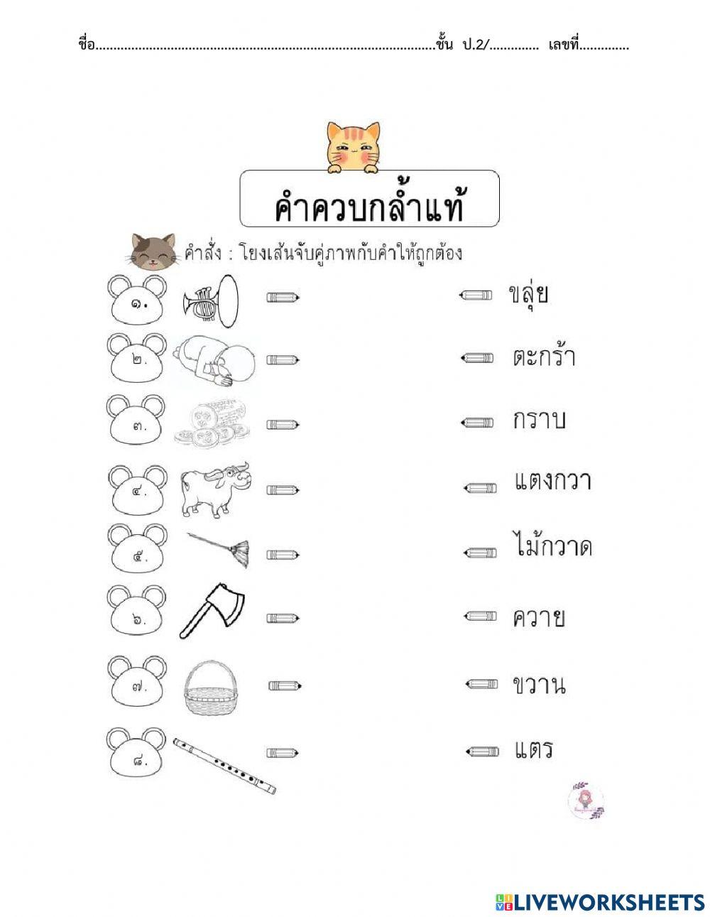 ข้อสอบวิชาภาษาไทย