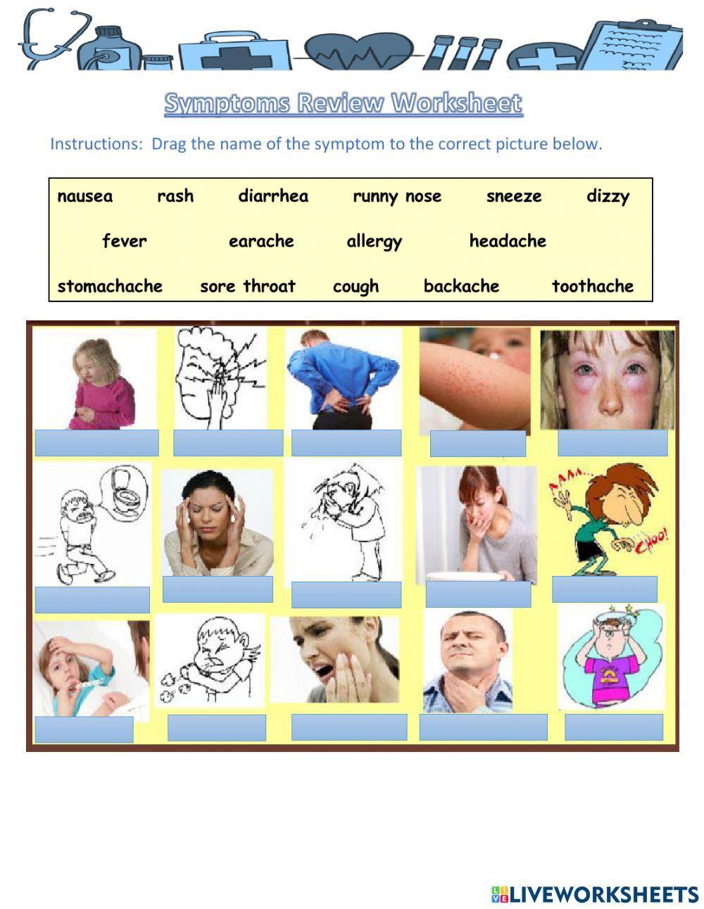 Symptoms Review Worksheet