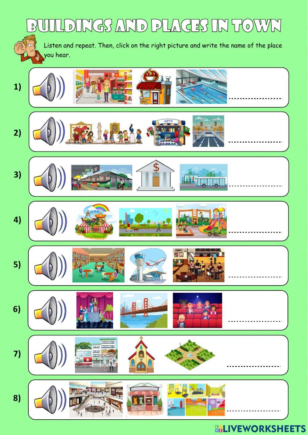 Buildings and Places in Town