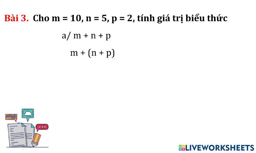 Phiếu toán 5.3 - Luyện tập