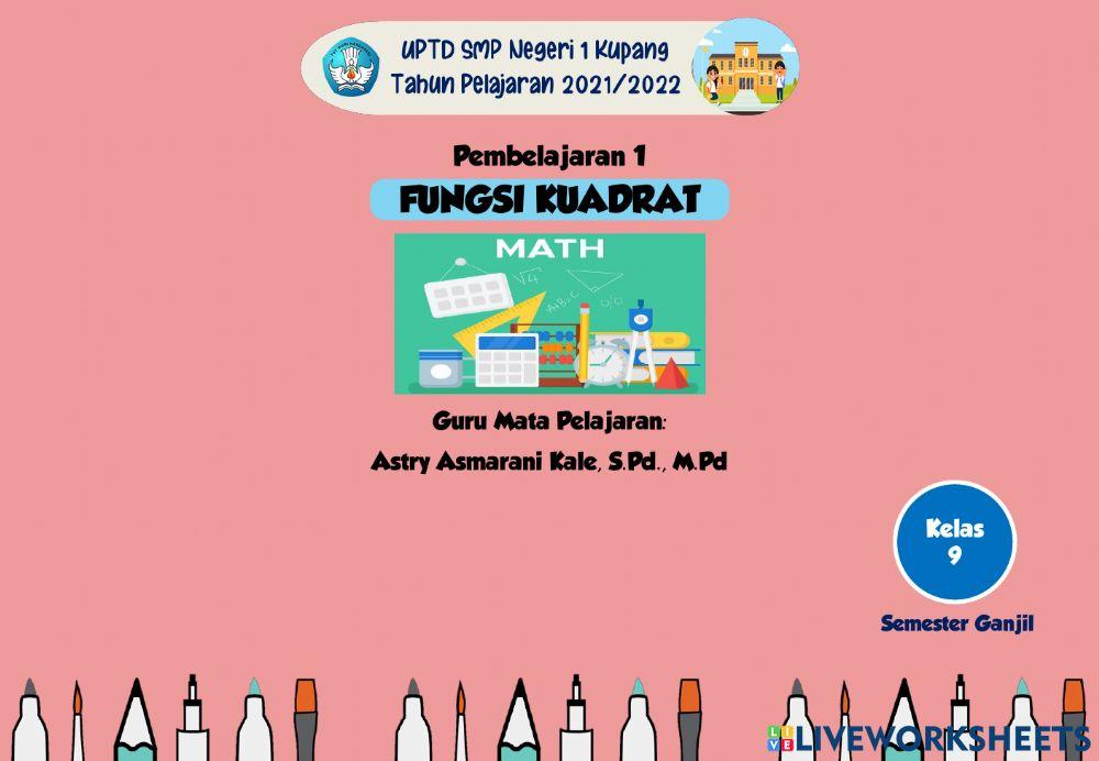 Pembelajaran 1-Fungsi Kuadrat