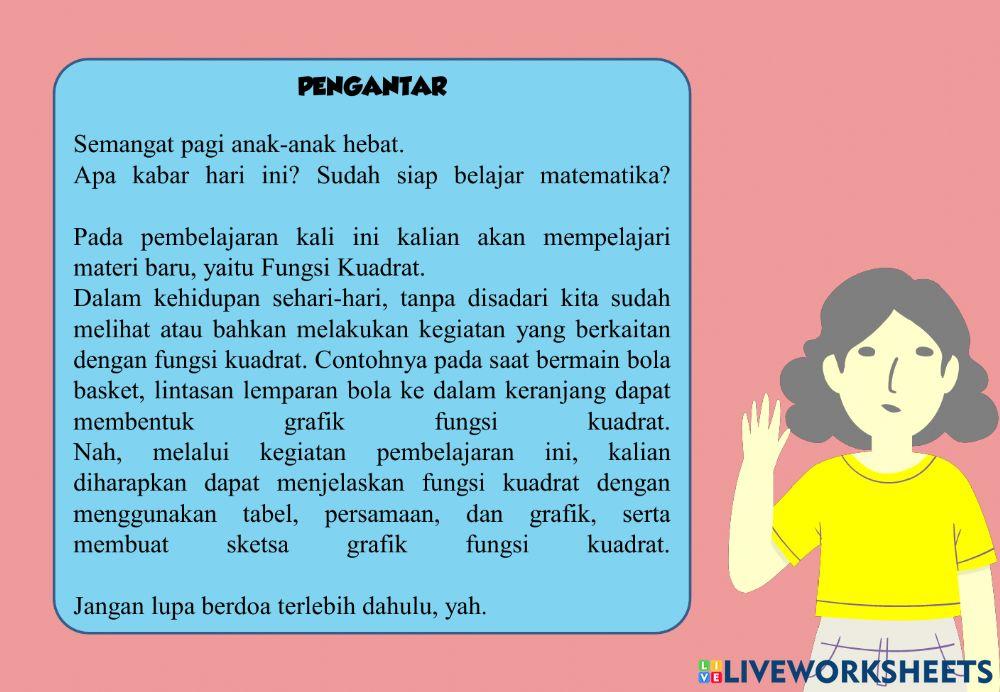 Pembelajaran 1-Fungsi Kuadrat