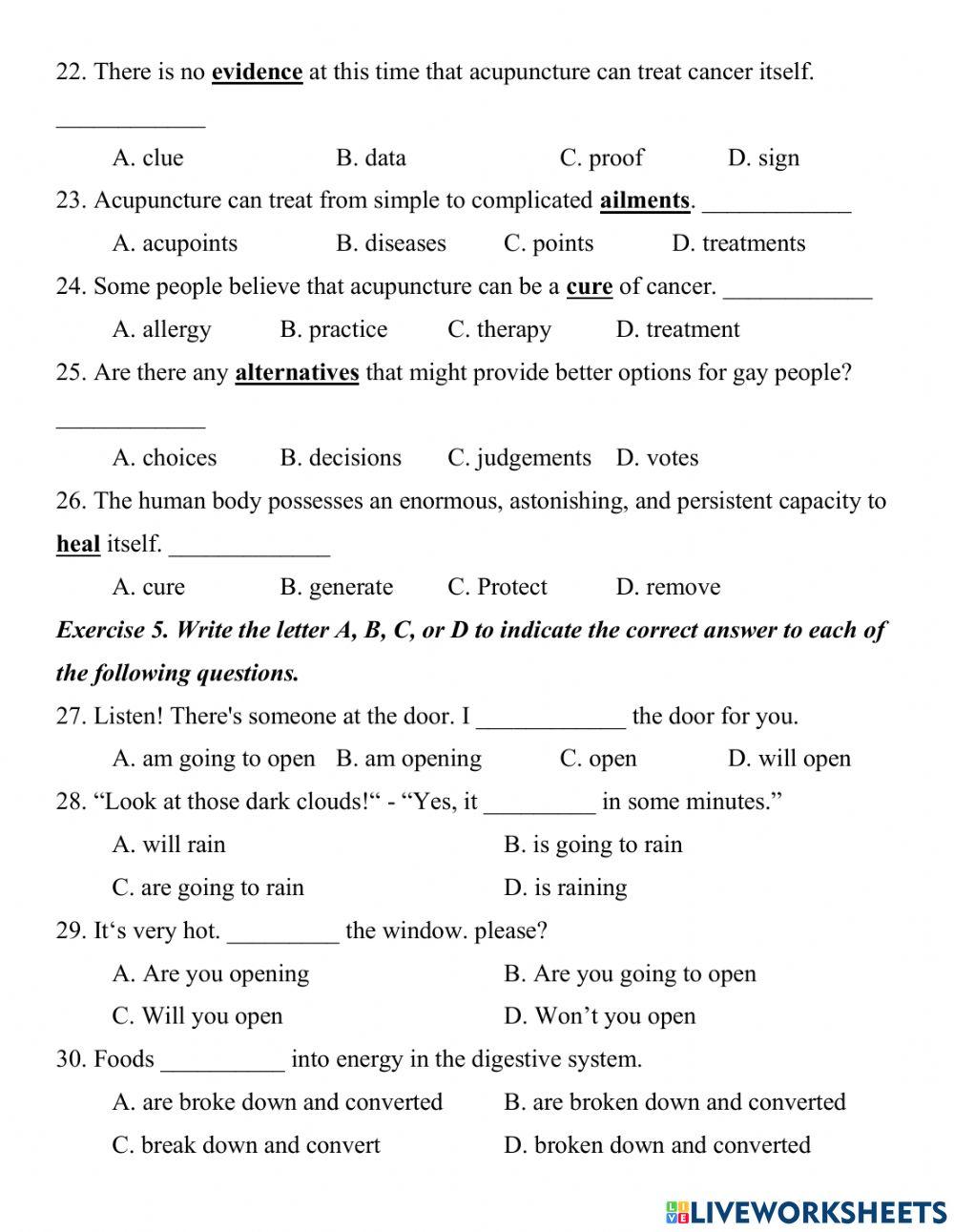 English 10. Unit 2. Your body and you