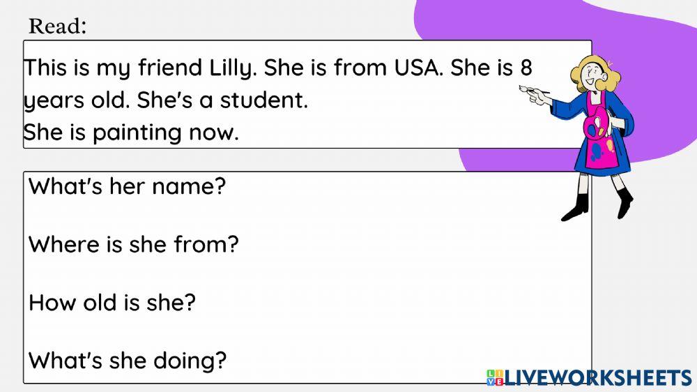 Reading Present Progressive