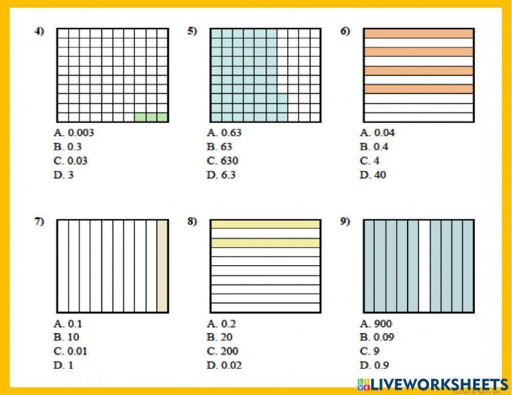 Representar decimales