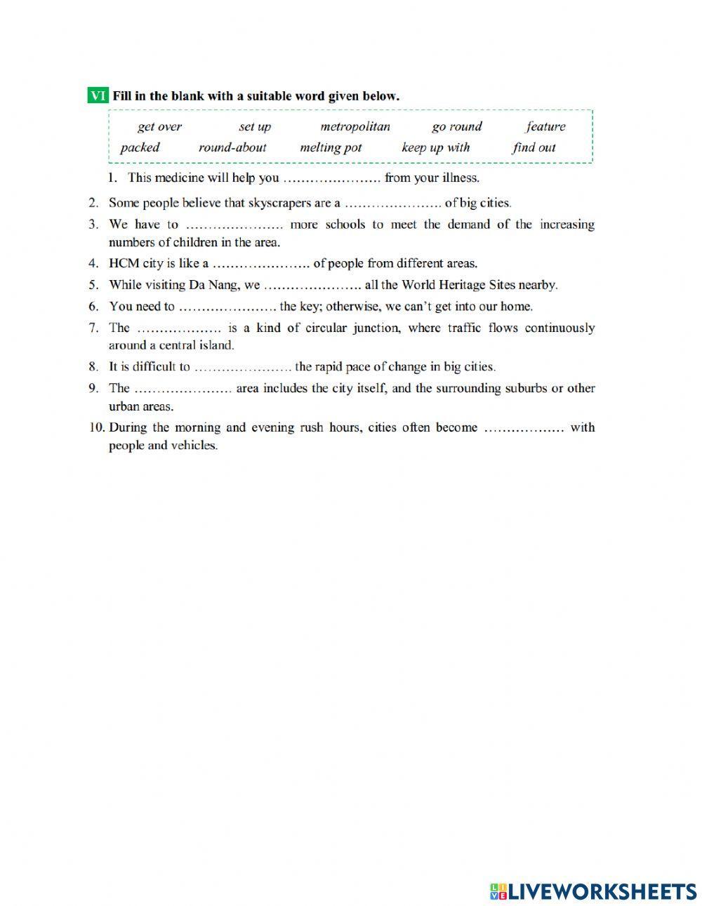 Grade 9. Unit 2. City life. Big 4