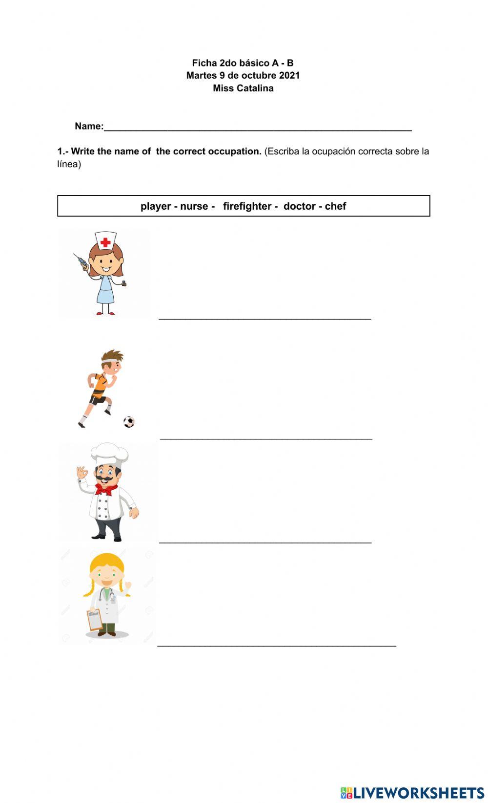 Ocupaciones y objetos