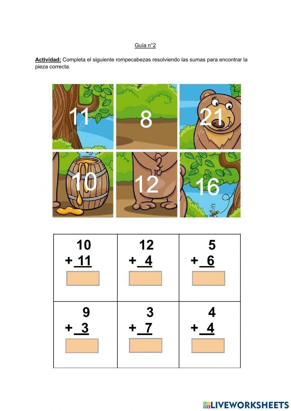 Rompecabezas de sumas