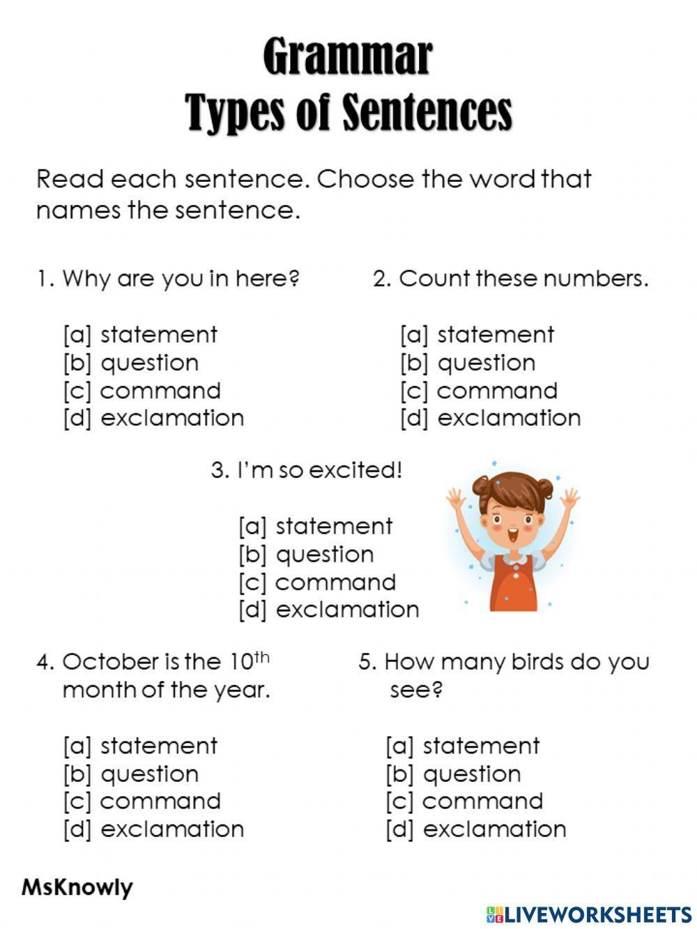 Types of Sentences