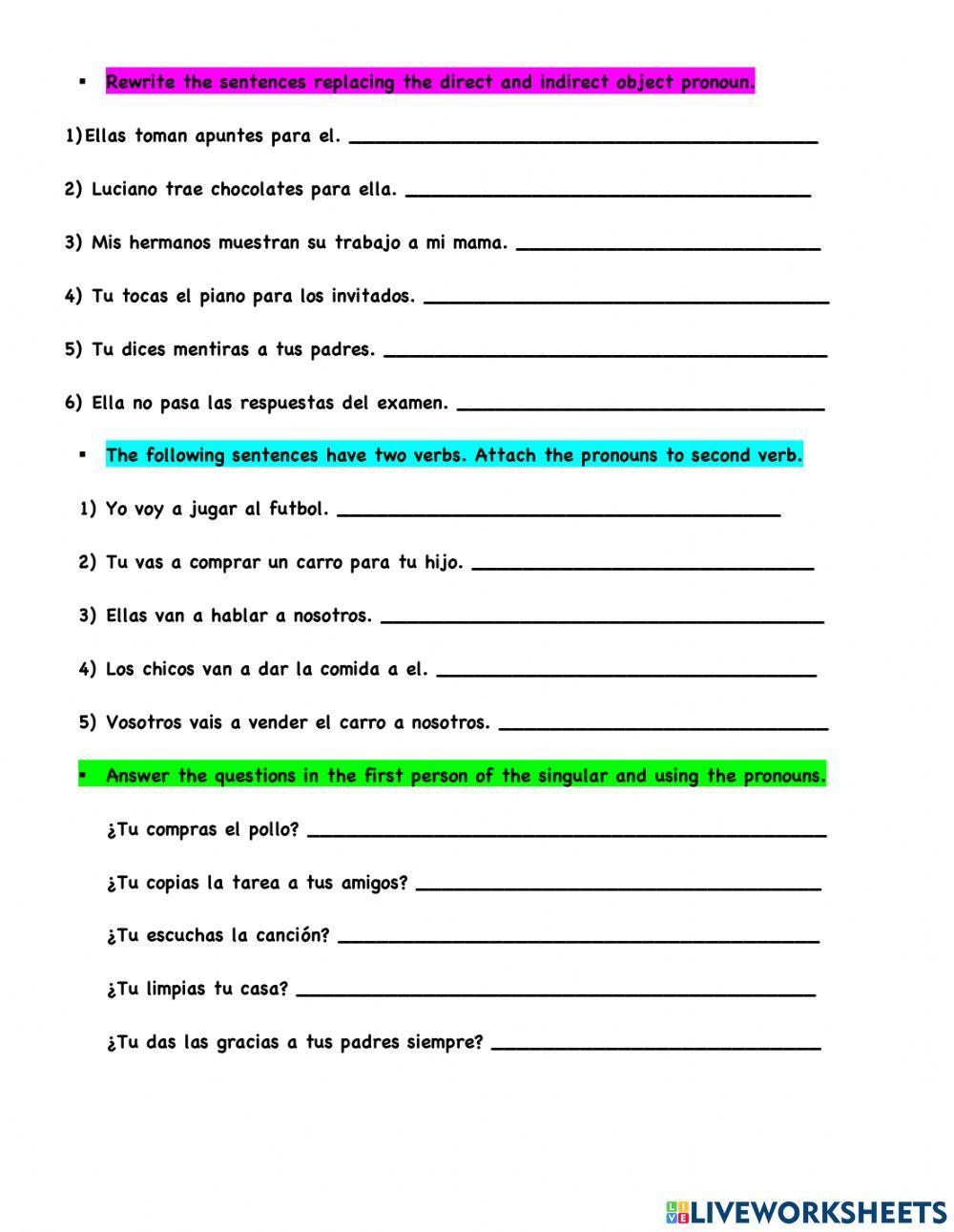 Double Object PRonouns 2021