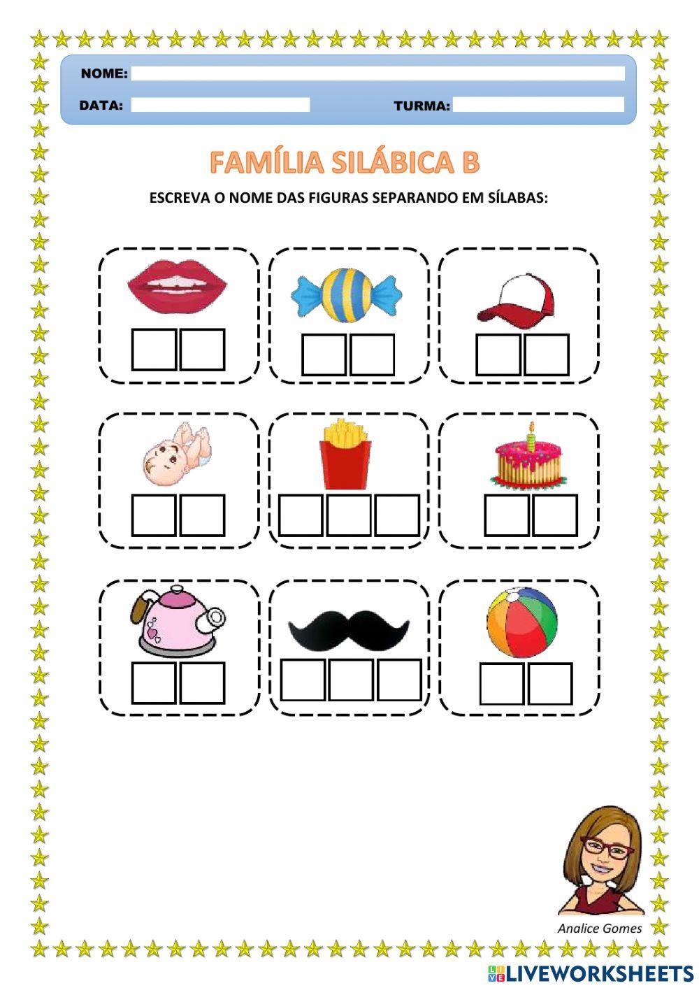 Família silábica - B