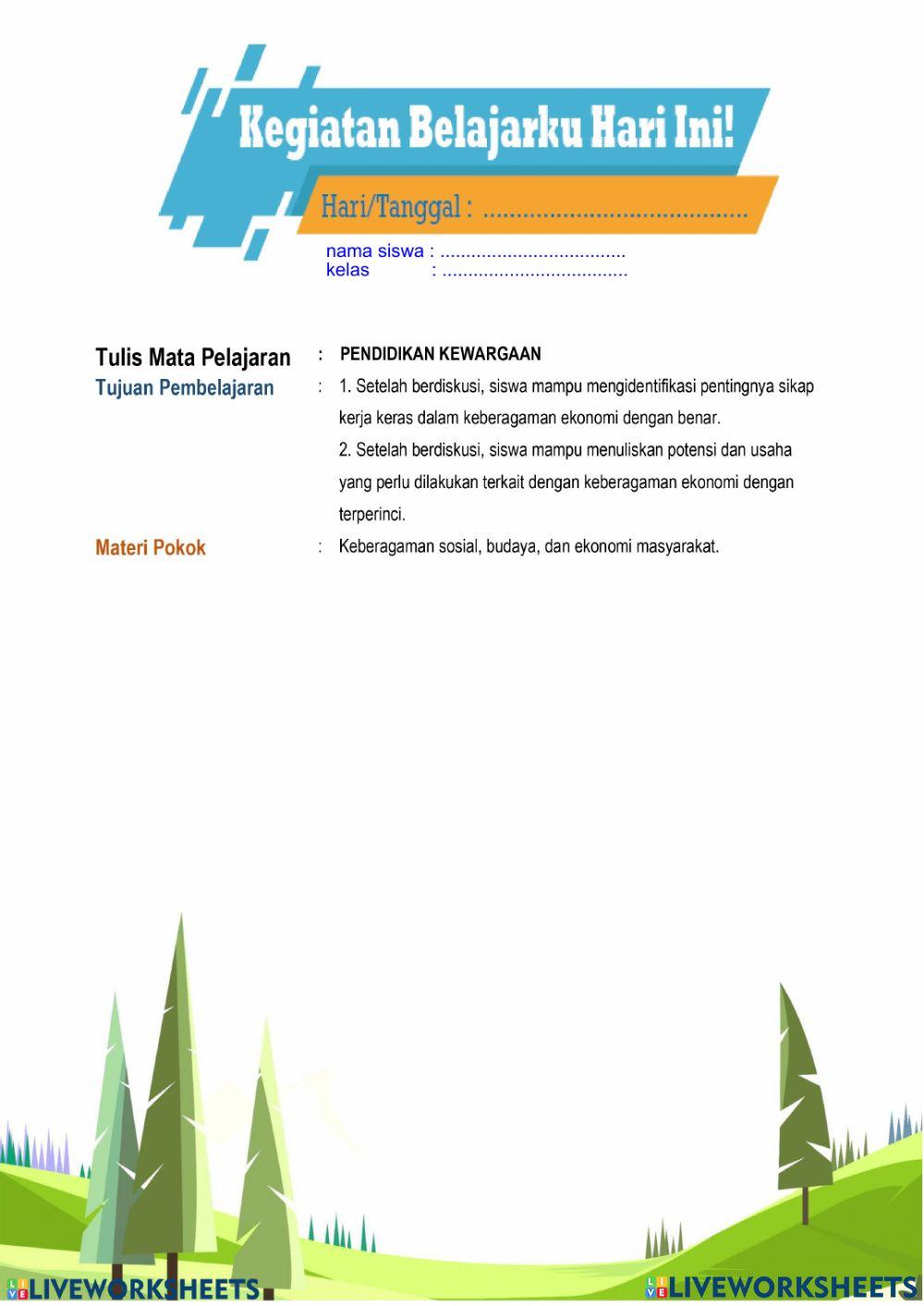 Sikap terhadap keberagaman ekonomi