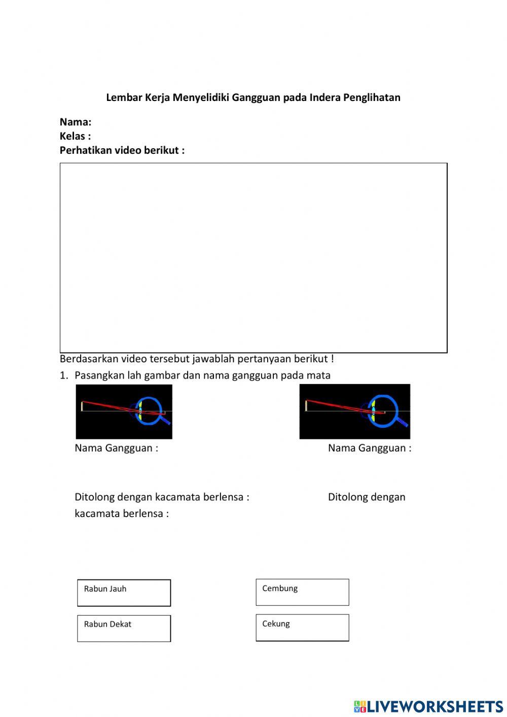 Lembar kegiatan gangguan indera penglihatan