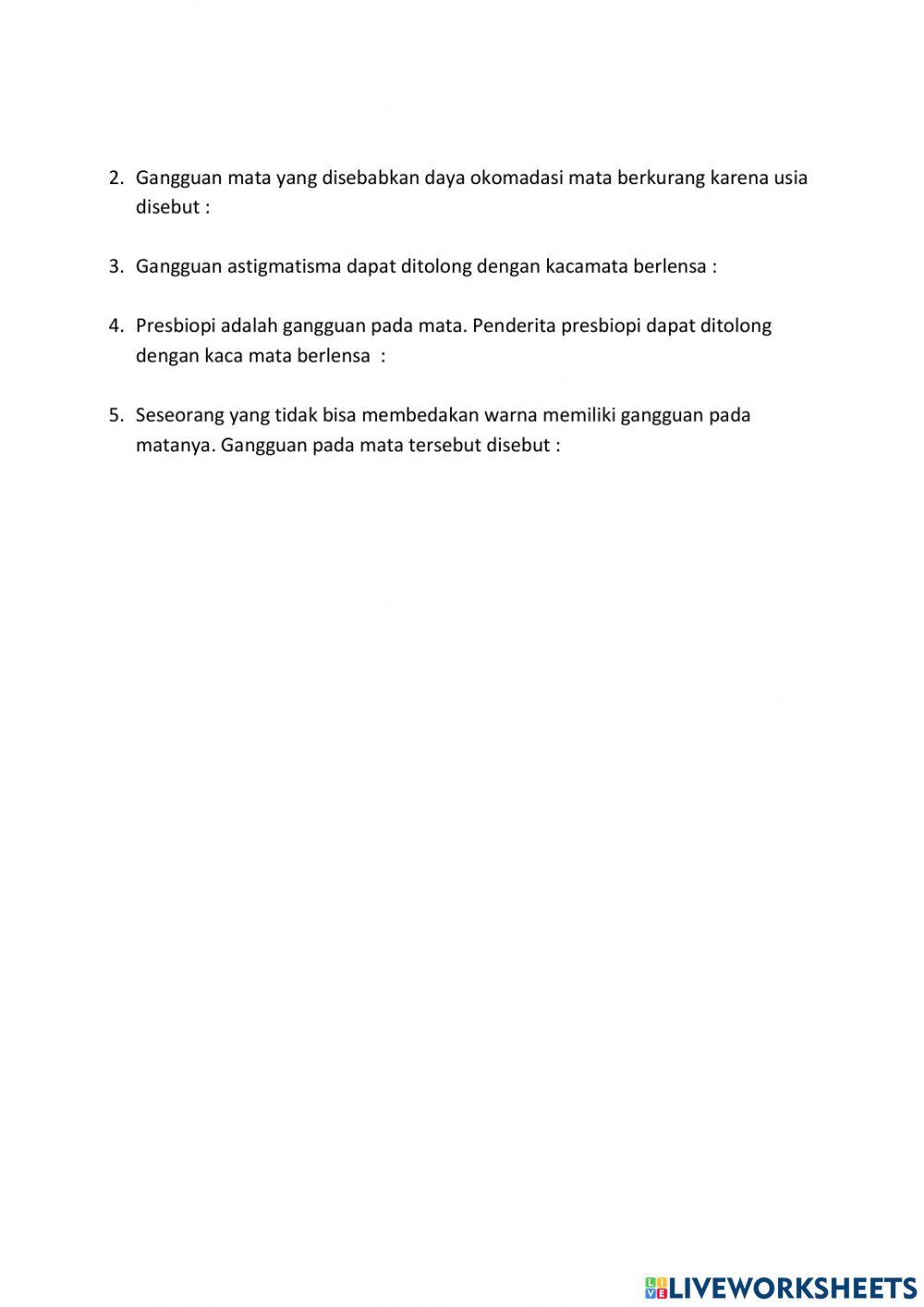 Lembar kegiatan gangguan indera penglihatan