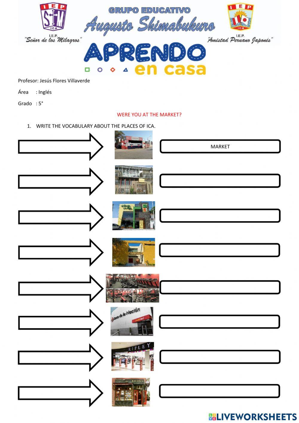 Evaluación III bimestre (Inglés)
